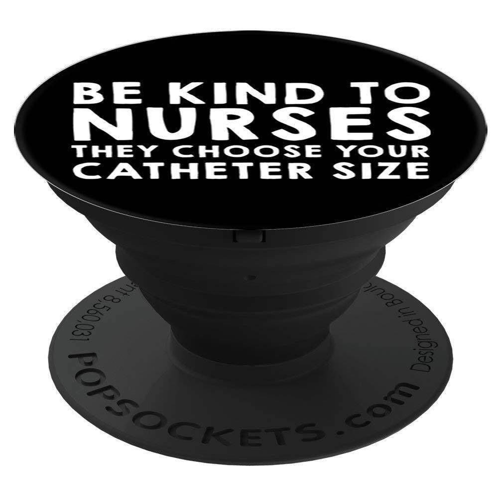 Sassy Southern Charm & Grace Funny & Snakry Nurse Meme White Lettering on Black for Wireless Phone PopSockets Stand for Smartphones and Tablets