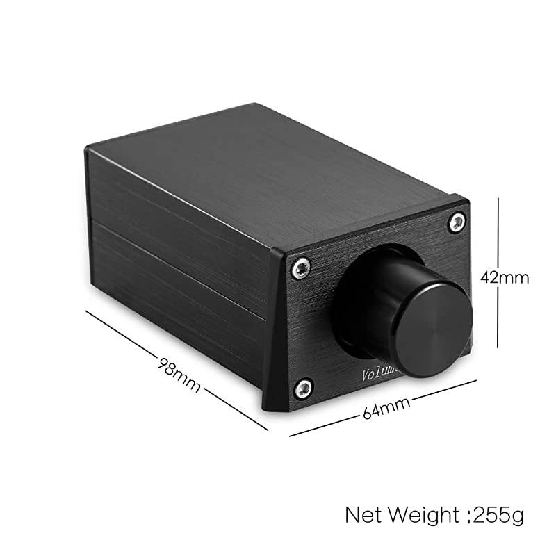 High Precision Passive Preamp Volume Controller VOL Control HiFi Preamplifier ALPS RCAHiFi Version Black