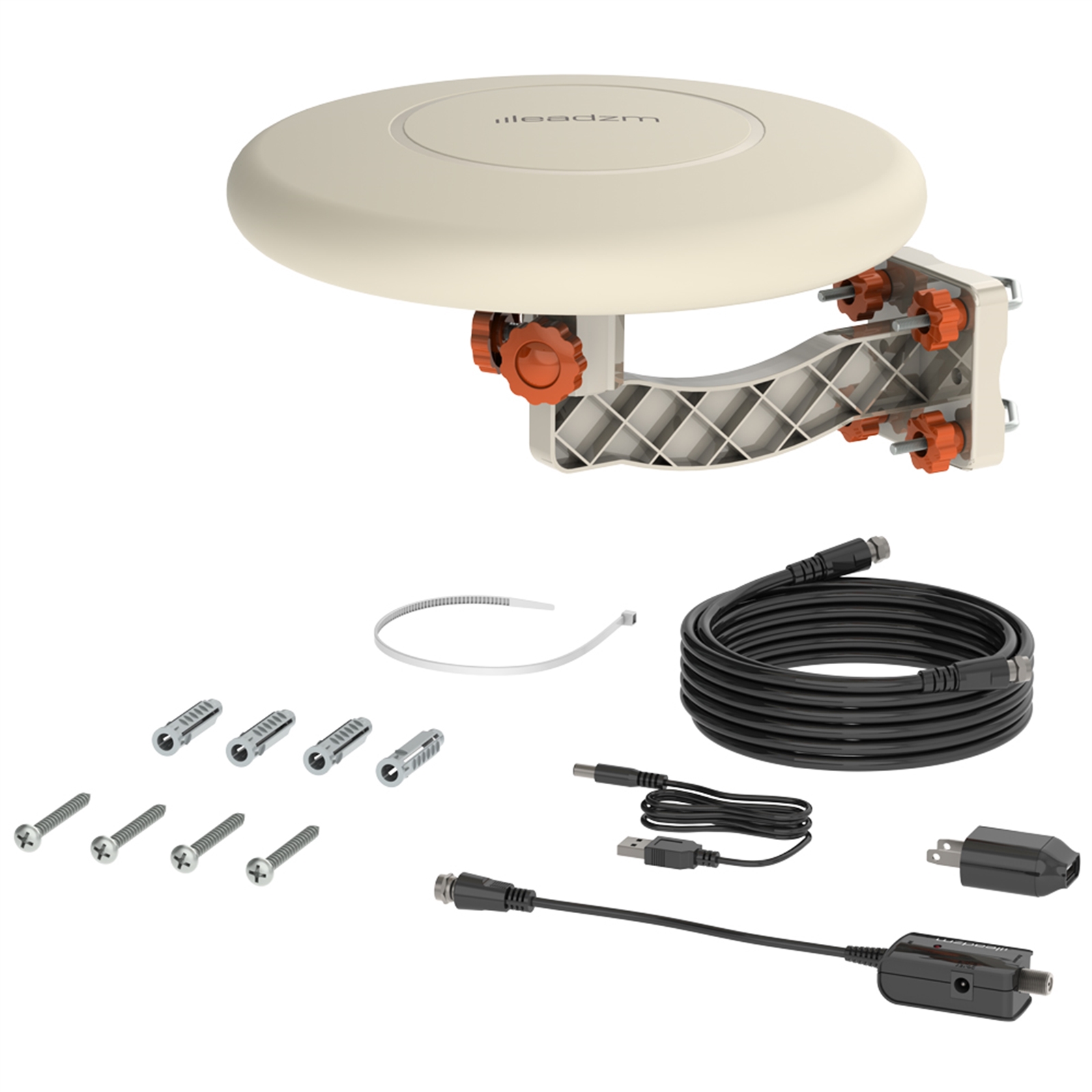 Antenna - Leadzm TA-A1 150 Miles TV - Antenna Indoor Outdoor Omni-directional 360 Degree Reception