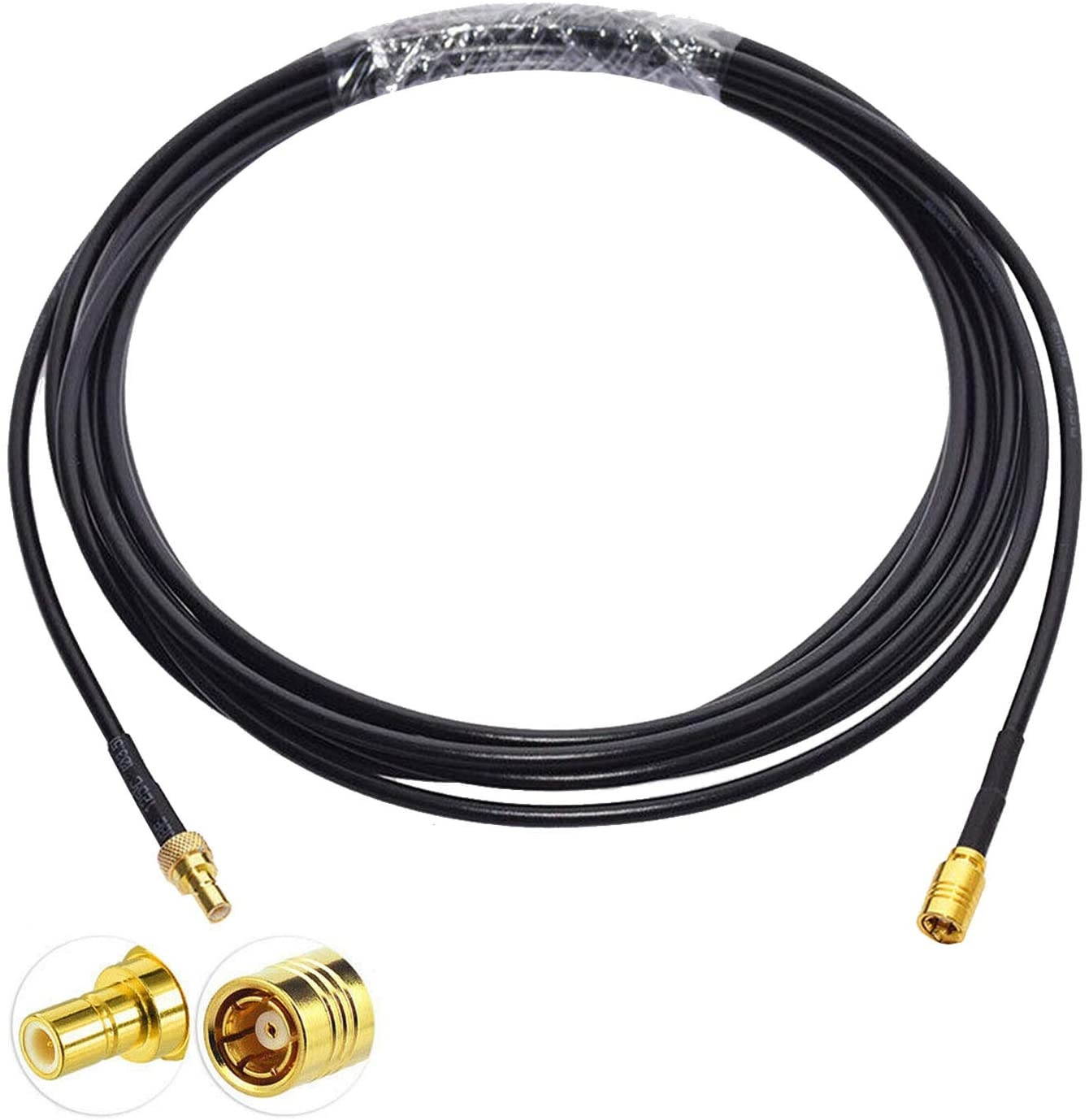 Anina 23' Sirius XM Radio Antenna Coaxial Extension Cable for Home Vehicle Satellite Radio Stereo Receivers Tune Straight SMB Male to Straight SMB Female