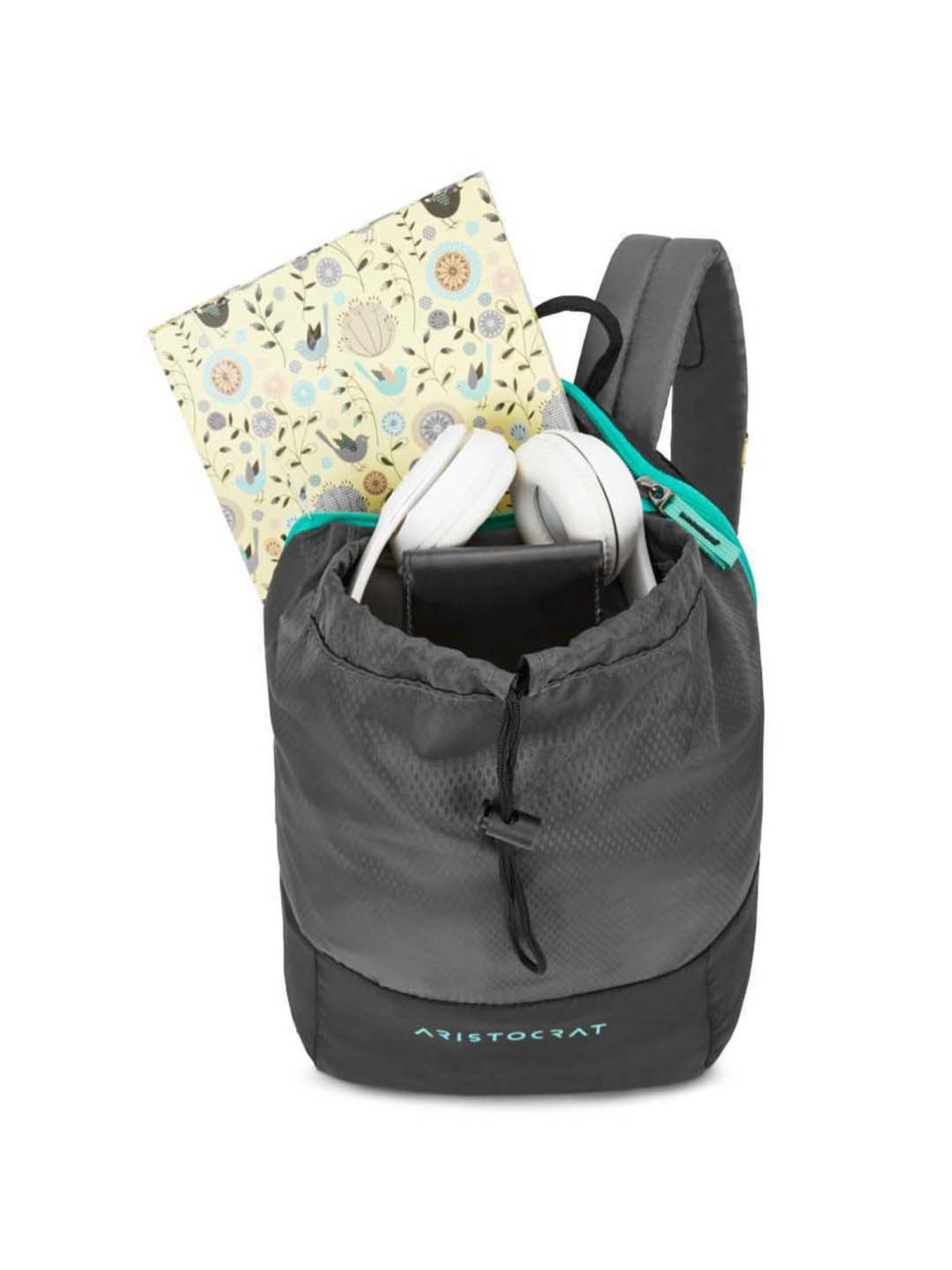 Aristocrat 15 Ltrs Grey Medium Backpack