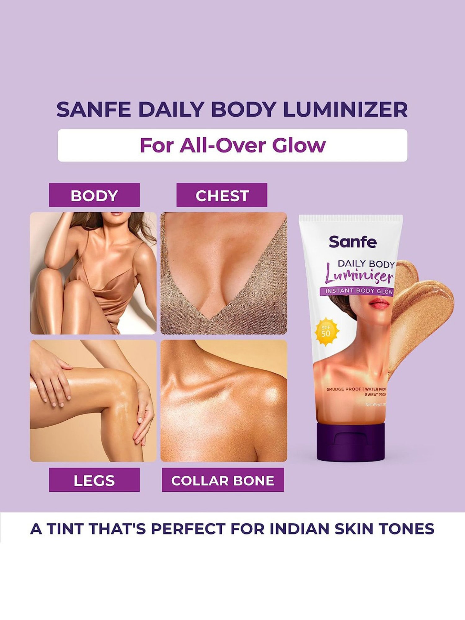 Sanfe Daily Body Luminiser with SPF 50 - 50 gm