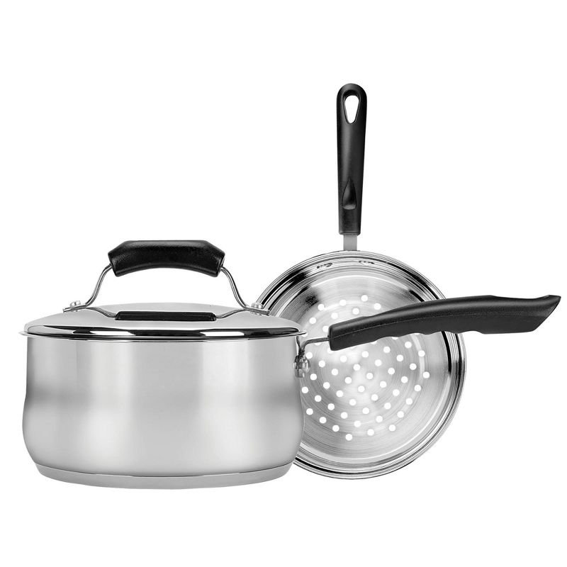 Range Kleen Double Boiler Steamer Insert Set - Silver (3 Quart)