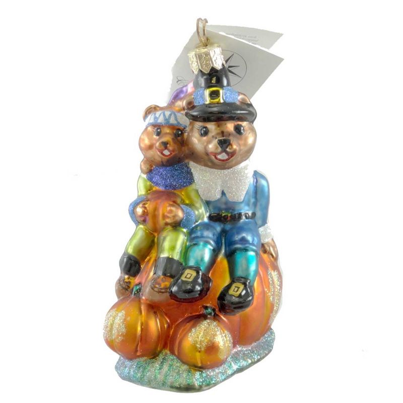Christopher Radko Sharing Thanks Ornament Pilgrim Indian Bears  -  Tree Ornaments