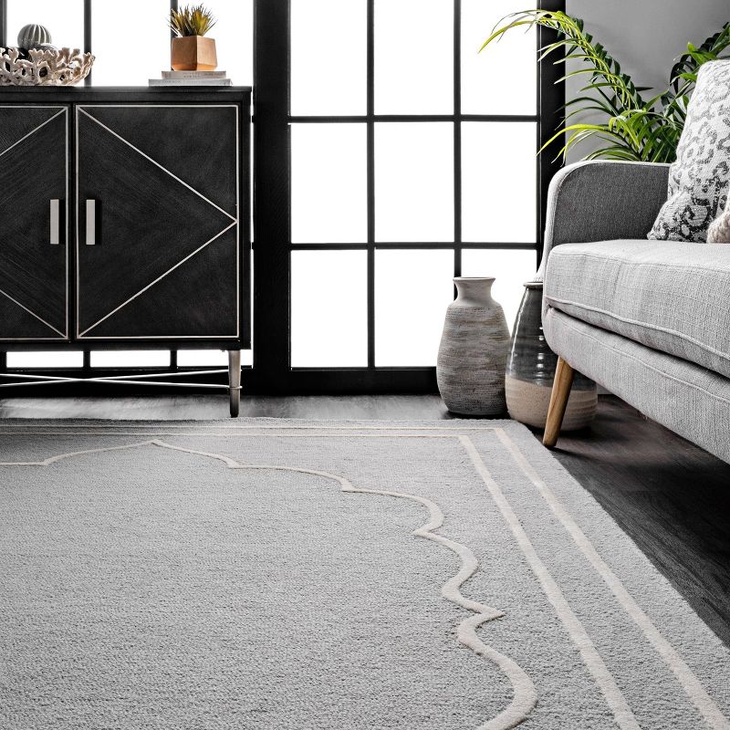 Sterling Gray Solid Hooked Runner - (2'6"x8') - nuLOOM