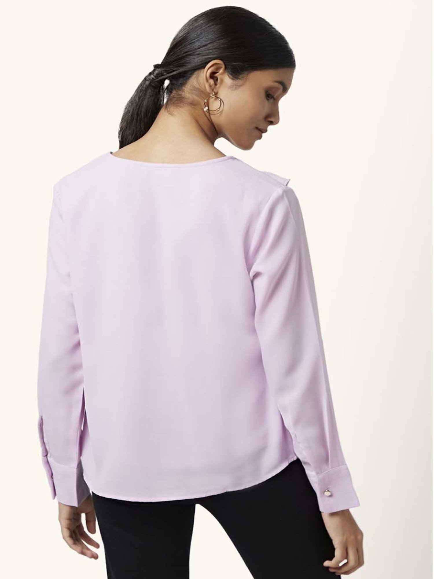 Annabelle by Pantaloons Lilac Regular Fit Top
