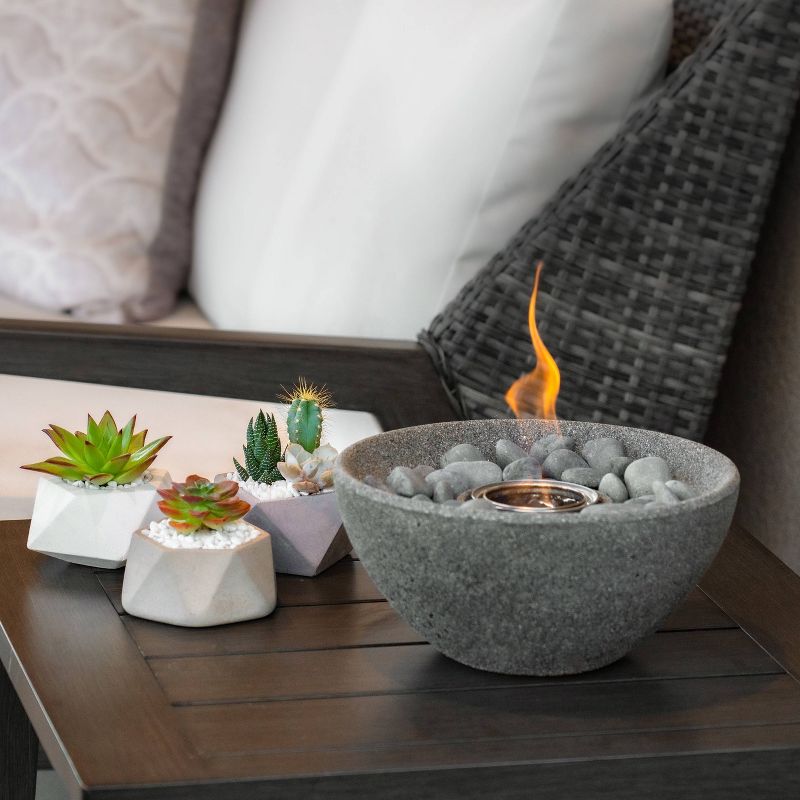 Basin Outdoor Table Top Fire Bowl - Graphite - Terra Flame