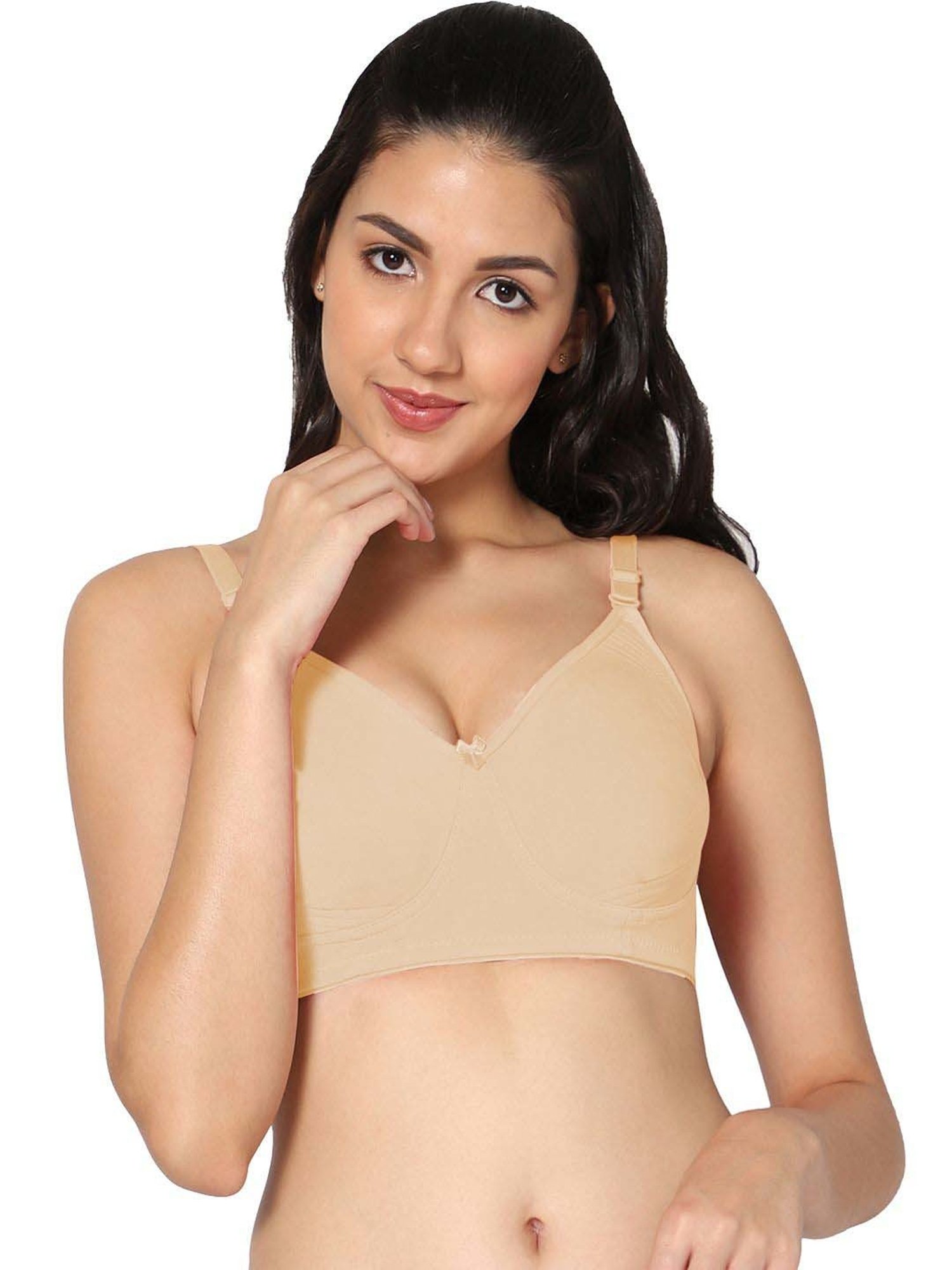 IN CARE Beige Cotton T-Shirt Bra