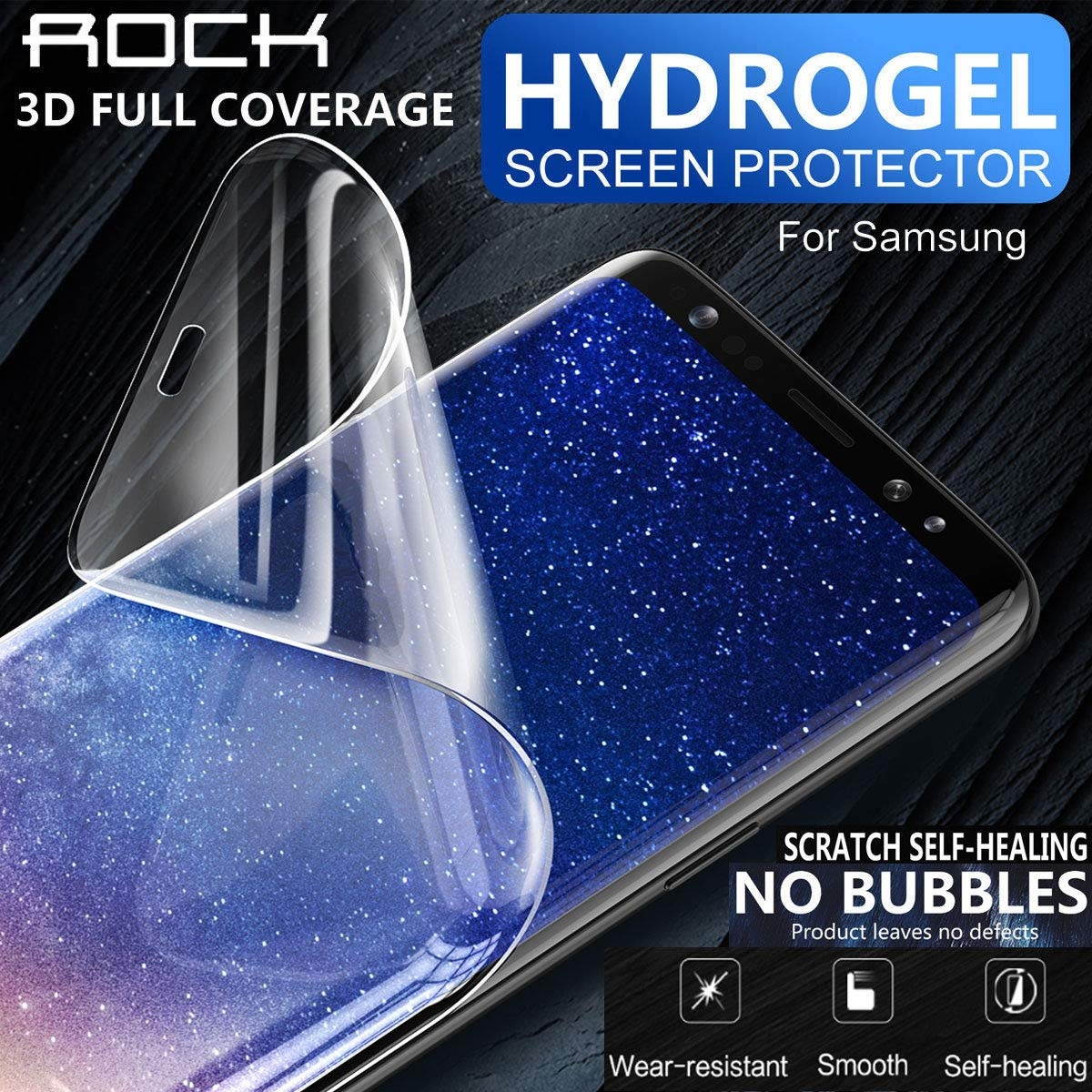 Galaxy Note 9/Note 8 Screen Protector, AICase [Soft Hydrogel Aqua Flex ][HD Ultra Clear] [Case Friendly][Full Screen Coverage] Anti Fingerprint Screen Cover for Samsung Galaxy Note 9/Note 8 (1 PC)
