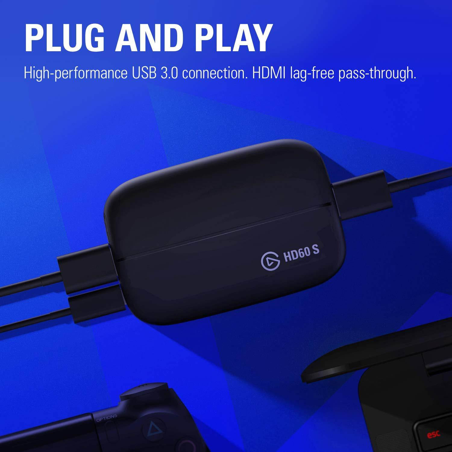 Elgato Game Capture HD60 S - Stream and Record in 1080p60, for PlayStation 4, Xbox One & Xbox 360