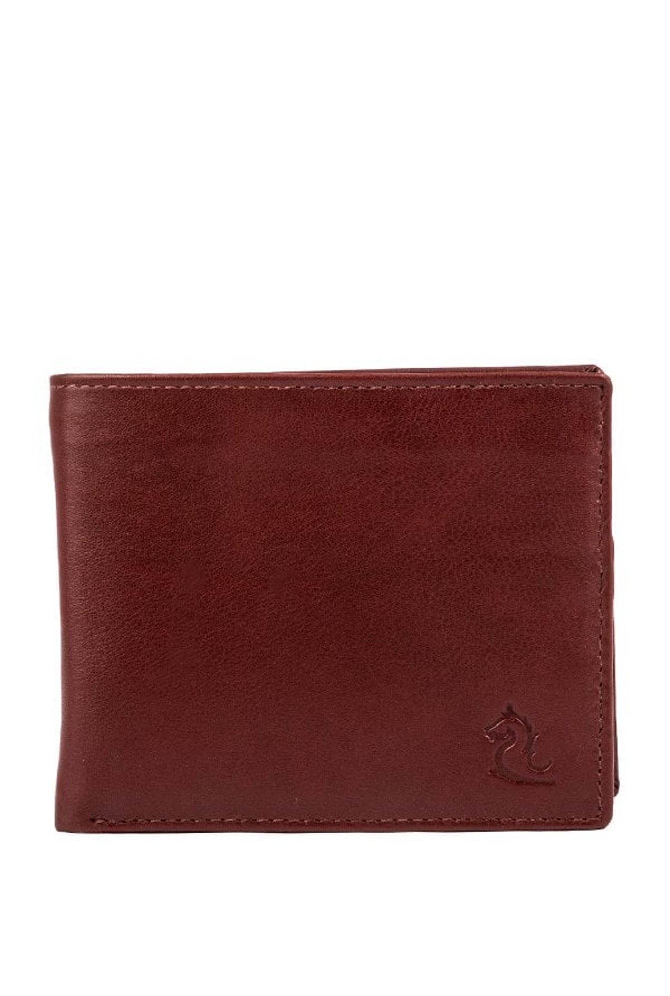 Kara Dark Brown Solid Leather Bi-Fold Wallet