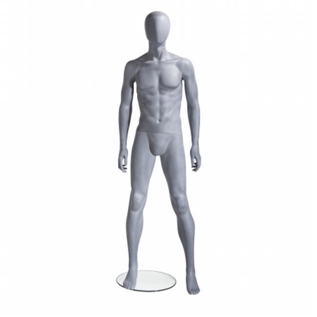 Econoco UBM-1 Male Mannequin - Oval Head, Arms At Side, Legs Slightly Bent