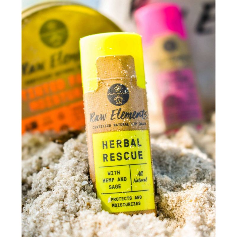 Raw Elements Herbal Rescue Lip Balm - 2ct