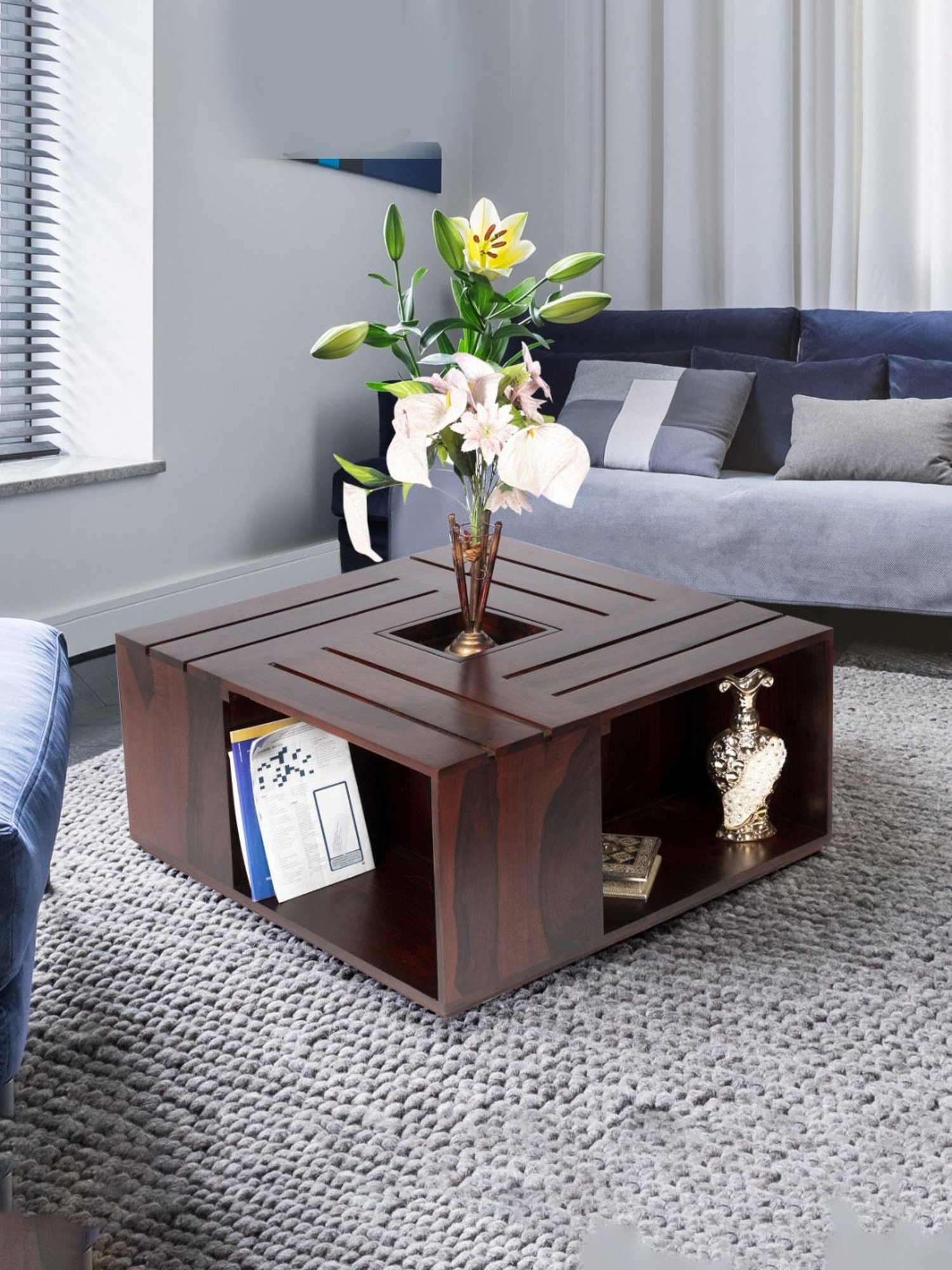 Glass Oval Living Room Metal Coffee Table - Saracina Home