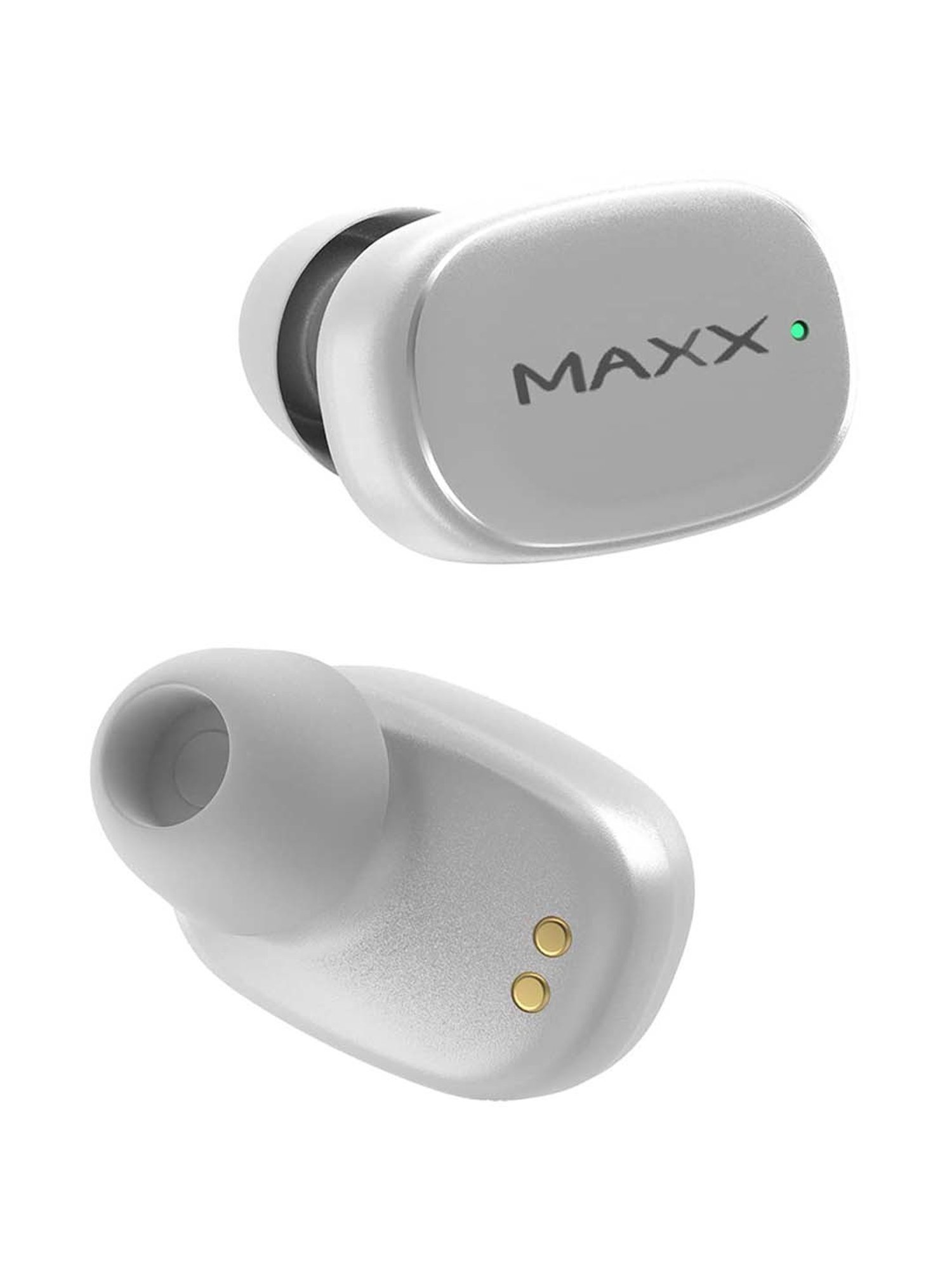 Maxx PX4 Truly Wireless Earbuds with IPX6 Water and Sweat Resistant (White)