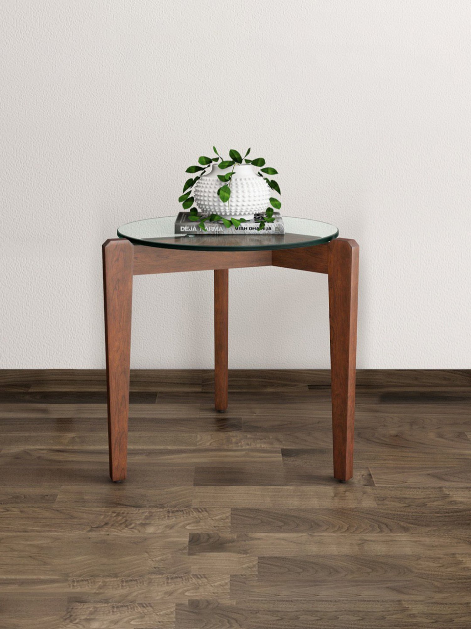 Durian Brenton Walnut Brown Solid Wood Coffee Table in Stain Walnut Finish