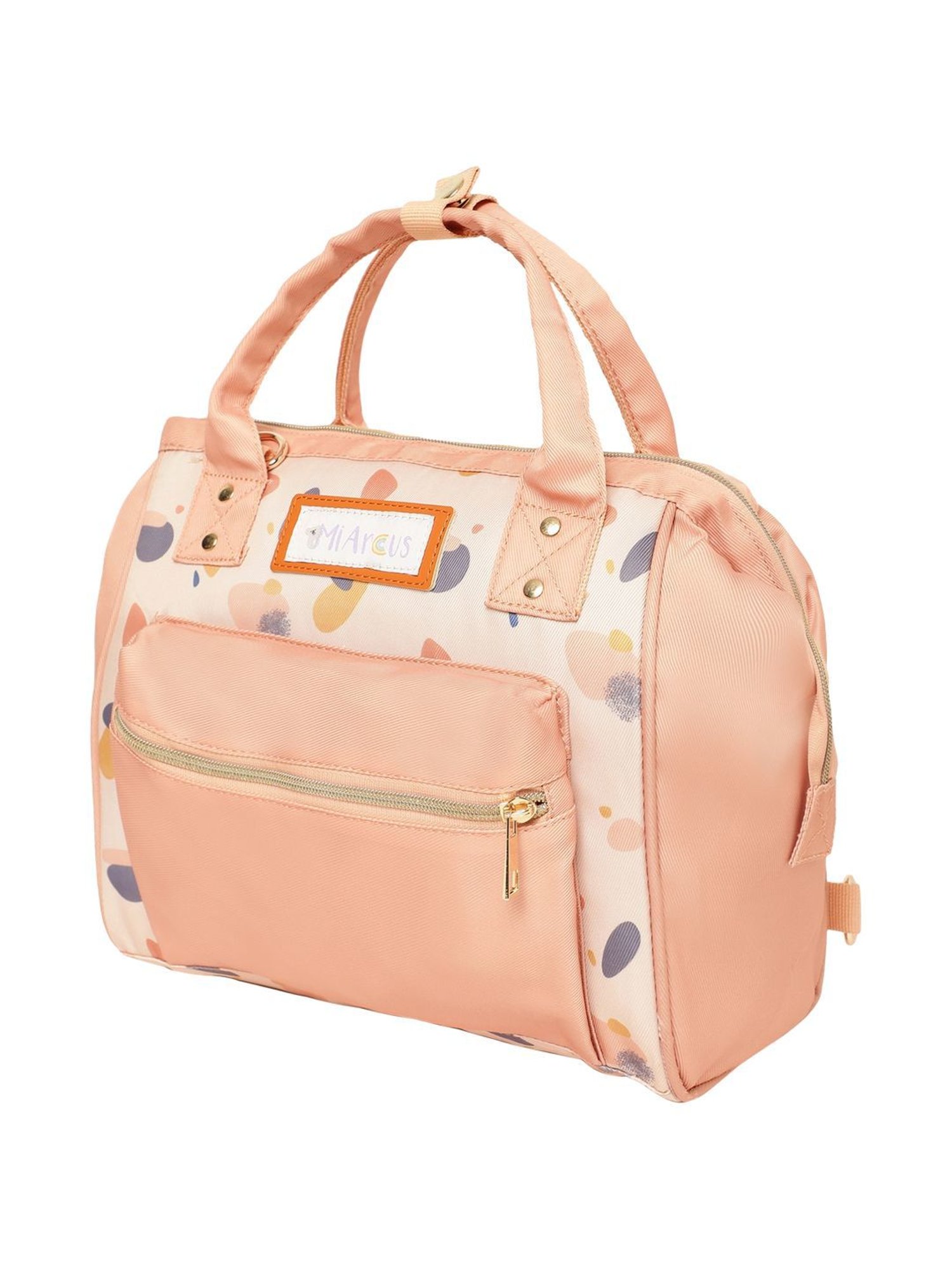 MiArcus Peach Stone Print Diaper Bag