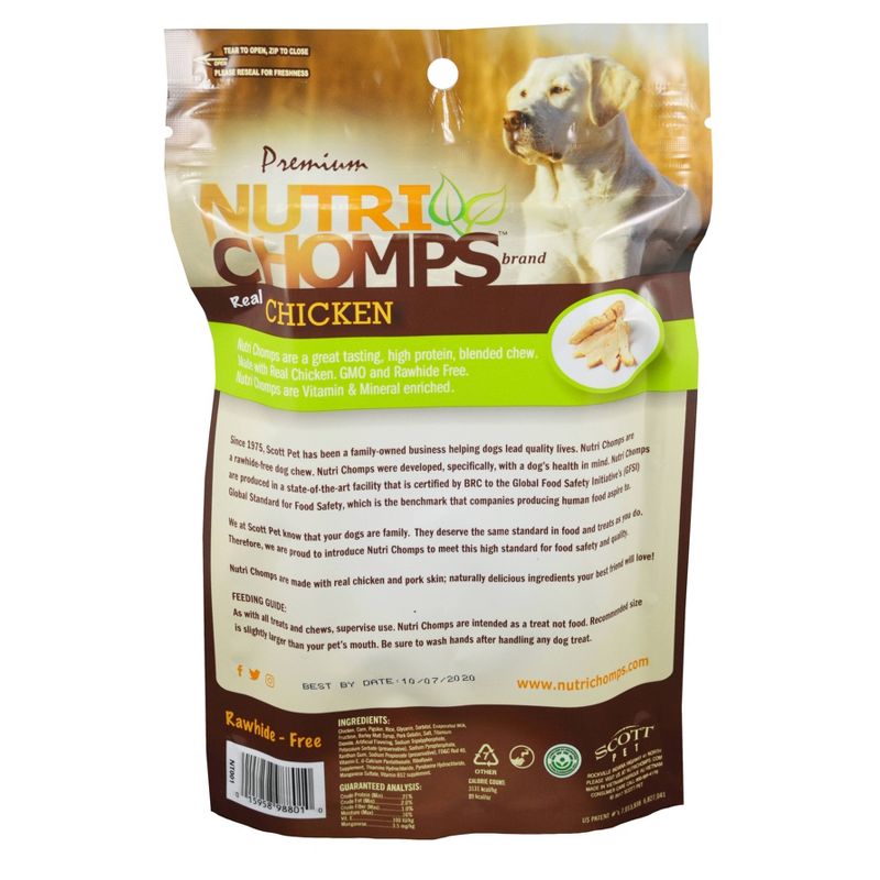 Nutri Chomps Chicken Flavor Twists Dog Treats - 4ct