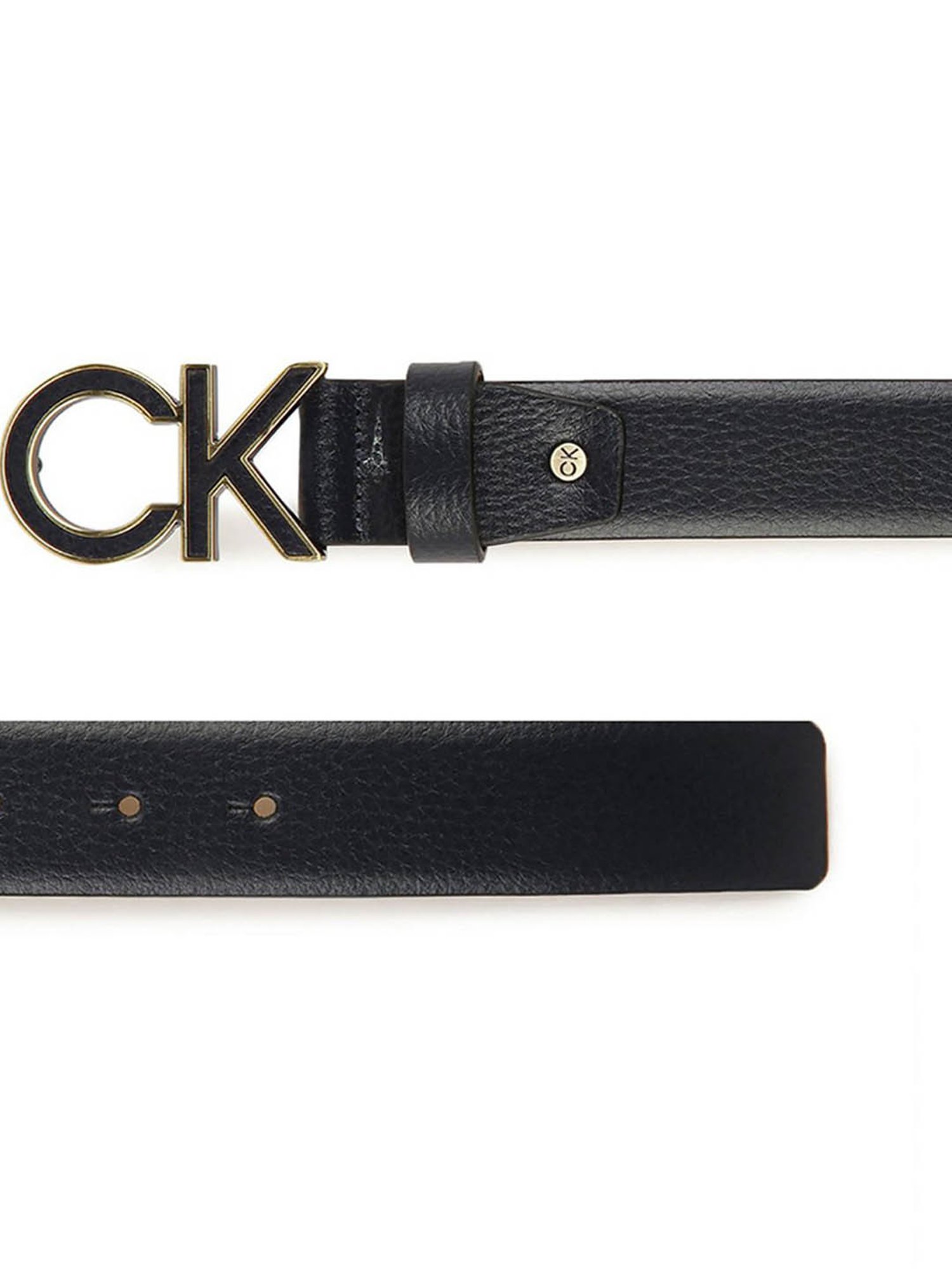 Fossil Julian Black Leather Solid Waist Belt