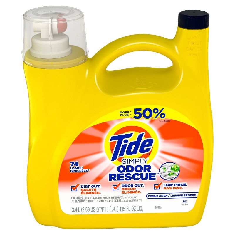 Tide Simply Odor Defense Laundry Detergents - 115 fl oz