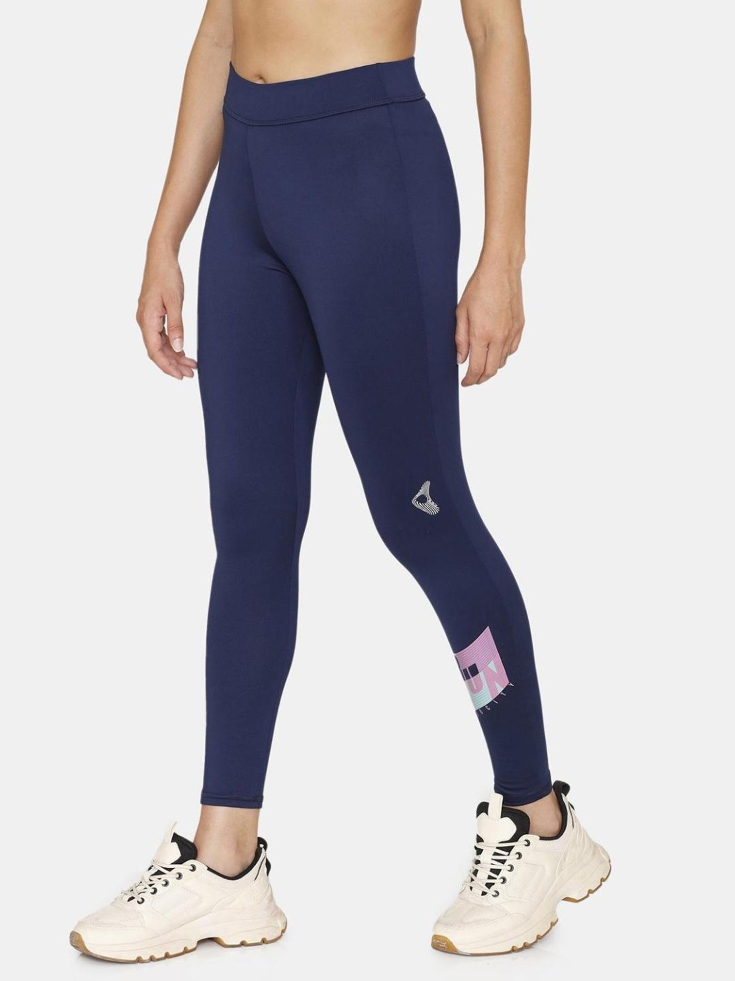 Zelocity by Zivame Navy Graphic Print Leggings