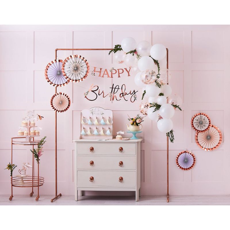 "Happy Birthday" Banner Bronze