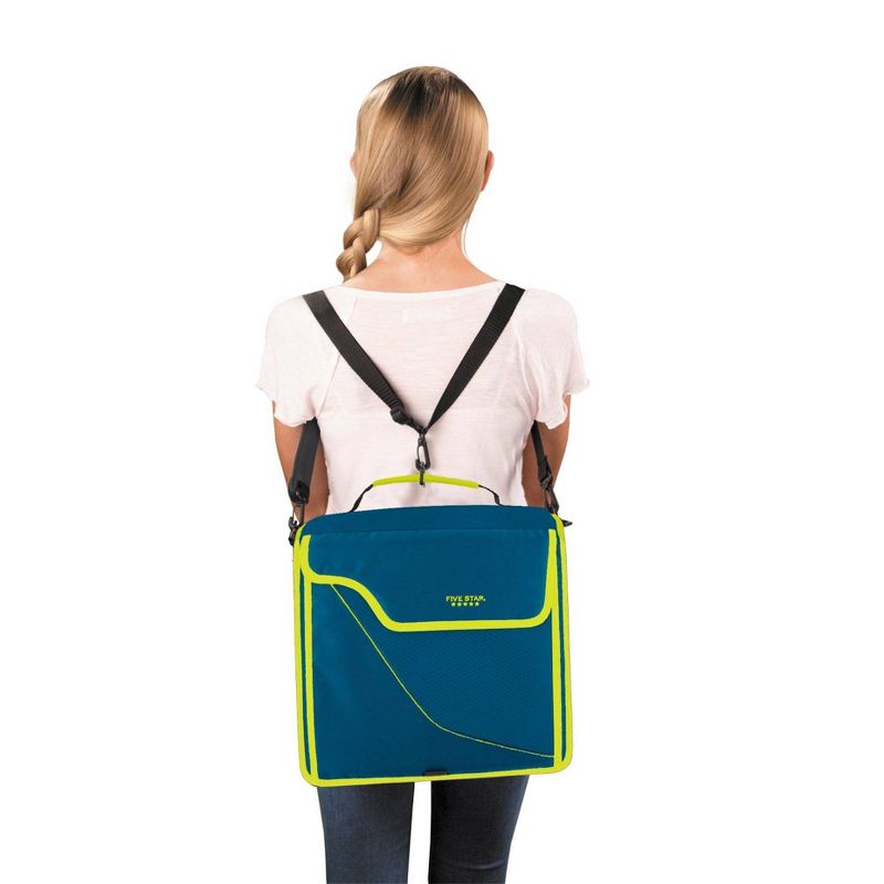 Five Star 850 Sheet 3" Ring Zipper Binder Teal/Yellow