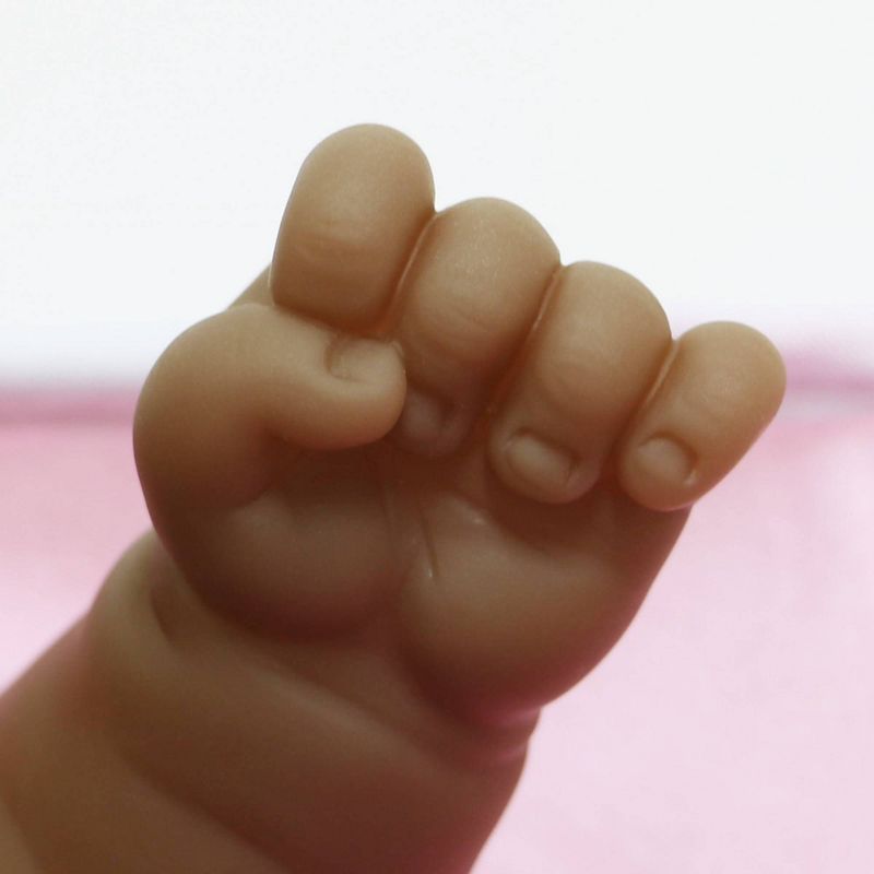 JC Toys La Newborn All Vinyl 13" Realistic Baby Doll Bathtub Set 8pc Set - Brown Eyes