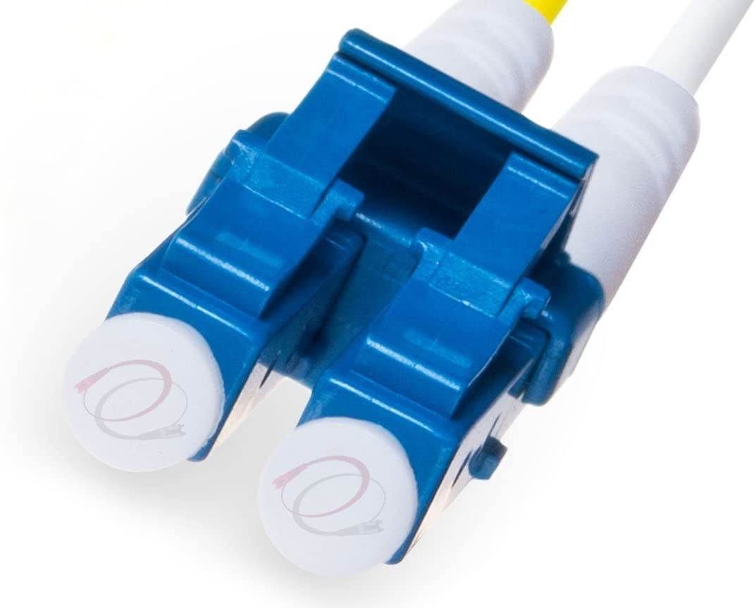 FiberCablesDirect - 7M OS2 LC LC Fiber Patch Cable |Plenum Duplex 9/125 LC to LC Singlemode Jumper 7 Meter (22.96ft) | Length Options: 0.5M-300M | 1g 10g sfp 10gbase lc/lc dx Zip-Cord PVC ofnp lc-lc