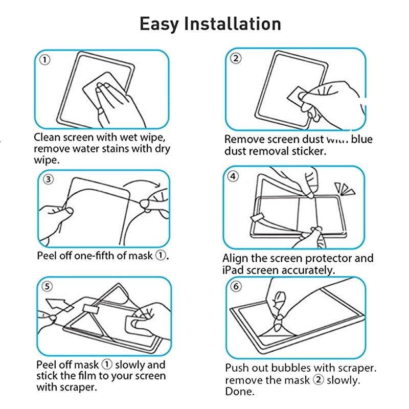 2 Pack Paperfeel Screen Protector for iPad Air 3 2017 iPad Pro 105 2019  Matte PET Paperfeel Film Screen Protector for Drawing AntiGlare Scratch Resistant