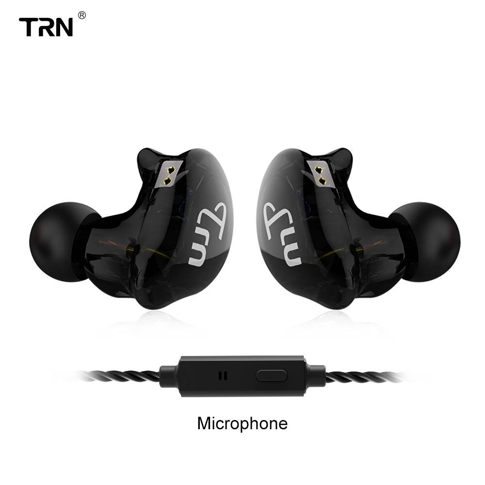 TRN V10 2DD With 2BA Hybrid In Ear Earphone with Mic Wired 3.5mm Earphone HIFI DJ Monitor Running Sport Earphone Earplug Headset With 2PIN