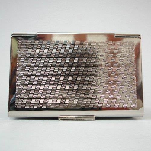 Antique Alive Mother of Pearl Blue Butterfly Metal Business Credit Name Id Card Holder Case Wallet (B115)