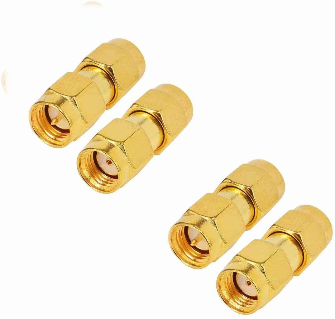 RF Coaxial Adapter SMA Male-Female Cable Coupler Connector Coaxial Adapter for Audio FPV Antennas Radio Video Mobile Pack of 4