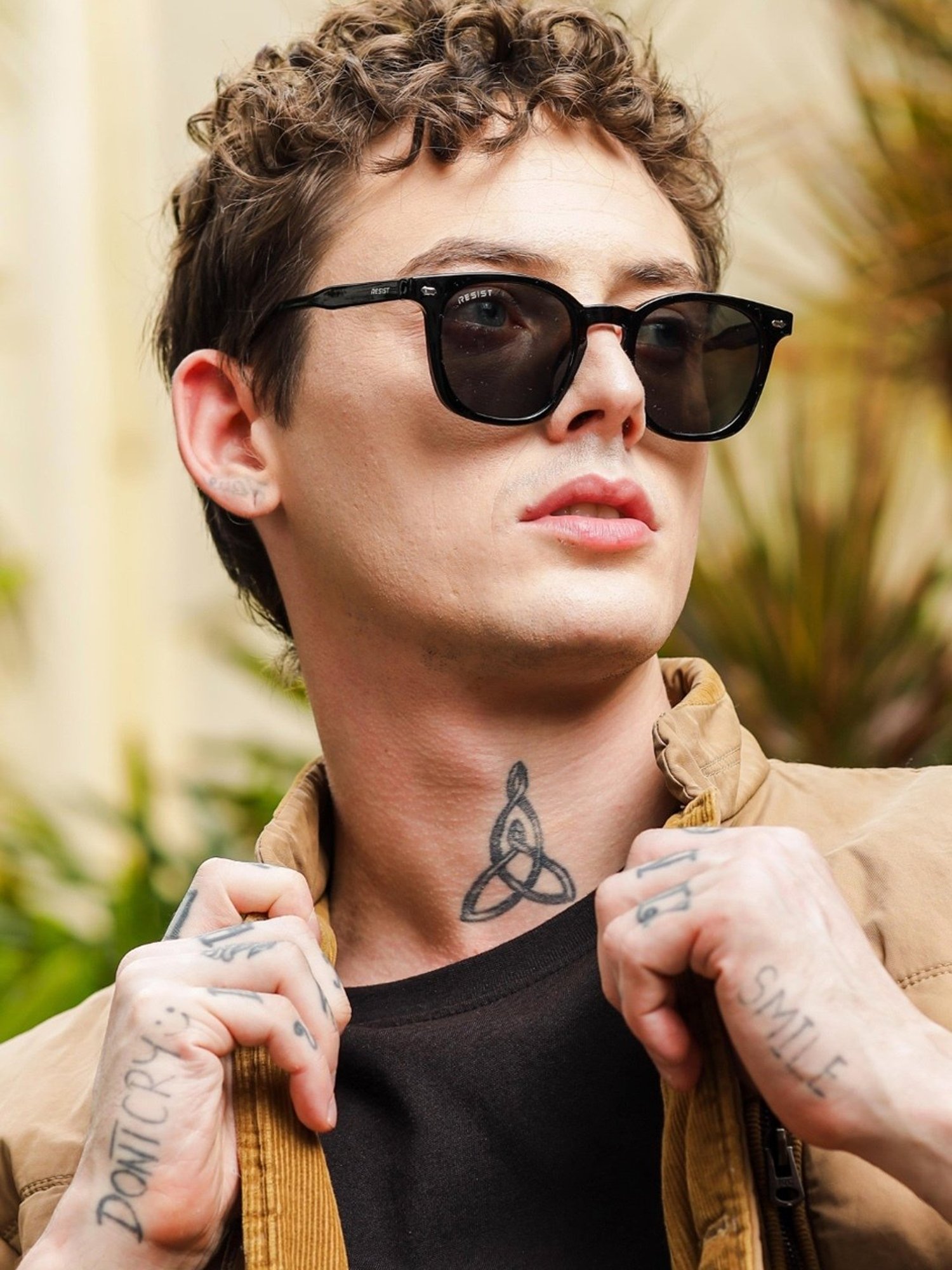 Resist Eyewear Black Wayfarer uv protected Unisex Sunglasses