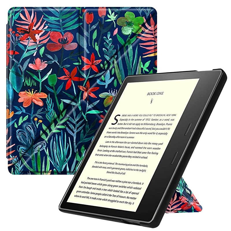 Origami Case for Allnew Kindle Oasis 10th Generation 2019 Release and 9th Generation 2017 Release Slim Fit Stand Cover Support Hands Free Reading with Auto Wake Sleep Jungle Night