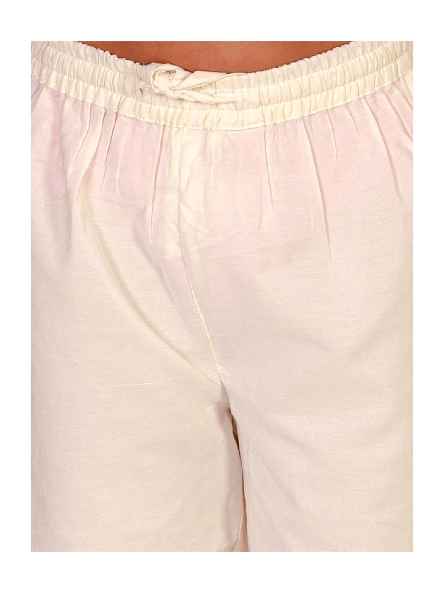 Lil Drama Kids Dusty Pink & White Solid Full Sleeves Kurta with Pyjamas