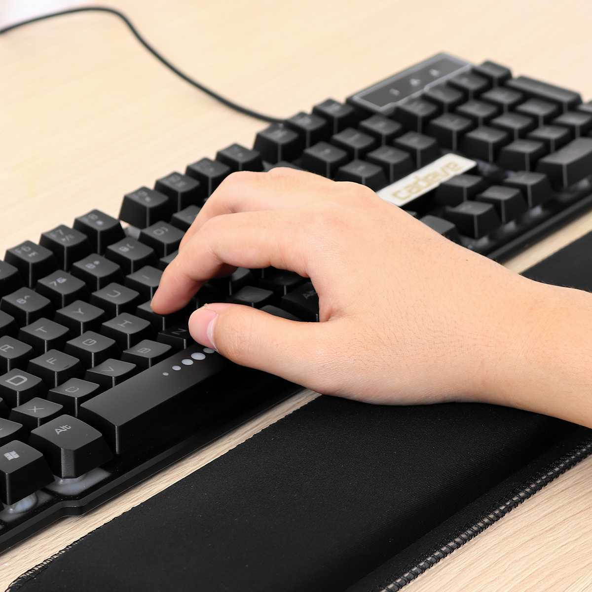 Gaming RGB Keyboard Pad Wrist Rest Pad Gamer LED Lighting Antislip Mouse Cushion Mat