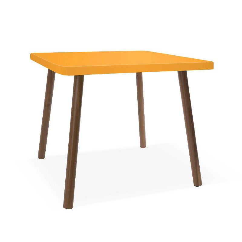 23.5" Peewee Round Kids' Table Walnut/Orange - Nico & Yeye