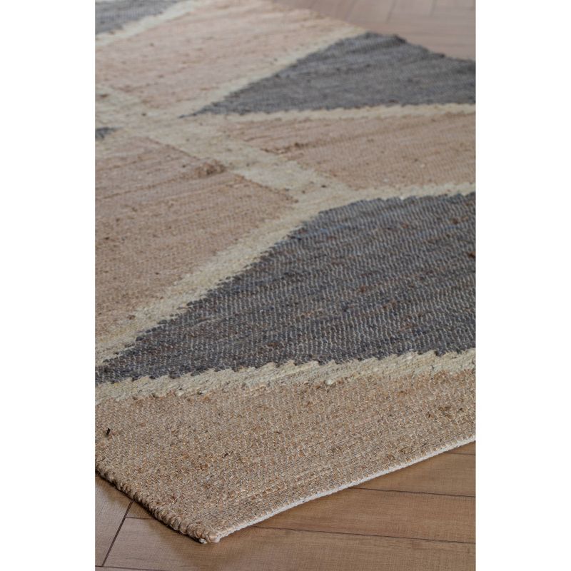 4'x6' Mountains of the Moon Jute Area Rug Natural/Gray/Ivory - Anji Mountain