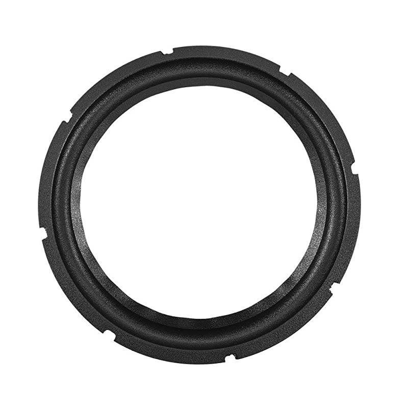 Perforated Rubber Speaker Foam Edge Subwoofer Surround Rings Replacement Parts for Speaker Repair or DIY Black1pcs