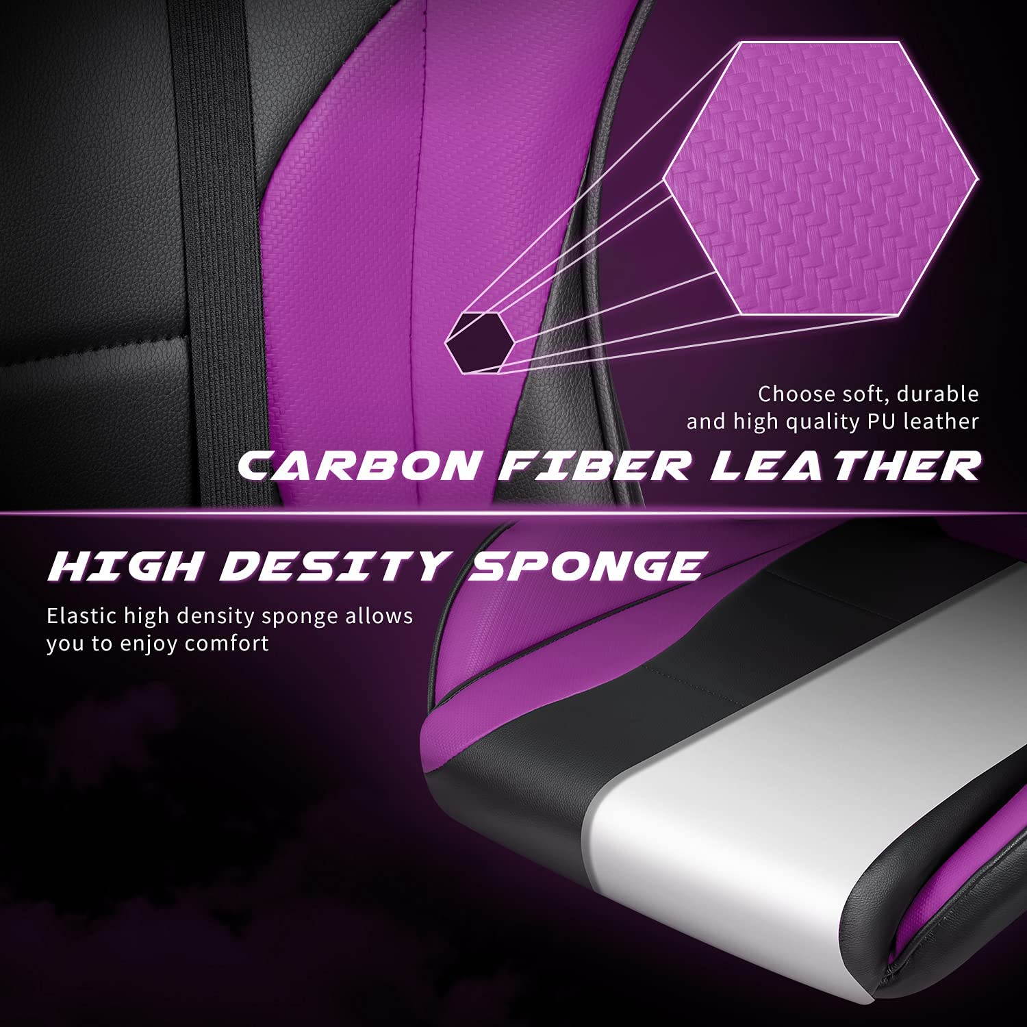 Homall Gaming Chair Computer Office Chair Ergonomic Desk Chair with Footrest Racing Executive Swivel Chair Adjustable Rolling Task Chair (Green)