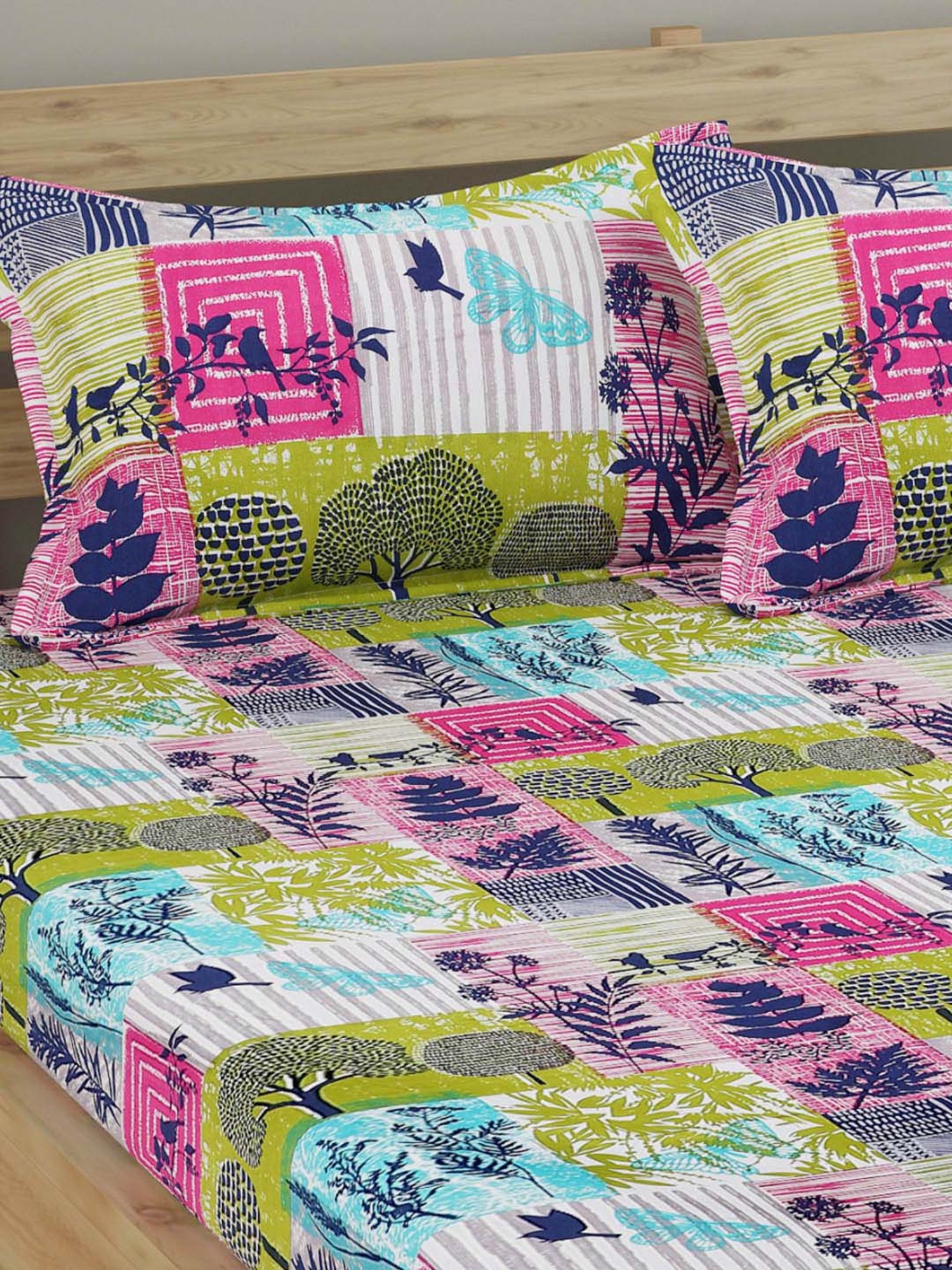 Romee Multicolor 250 TC Bed Sheet Set