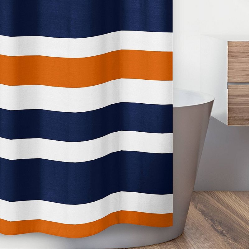 Striped Shower Curtain Navy - Sweet Jojo Designs