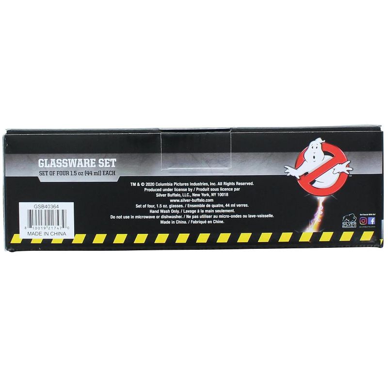 Silver Buffalo Ghostbusters Neon 4 Piece Mini Glass Set