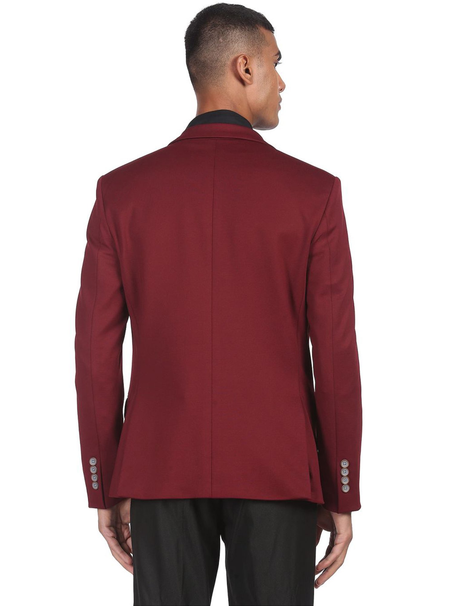 AD by Arvind Red Slim Fit Blazer