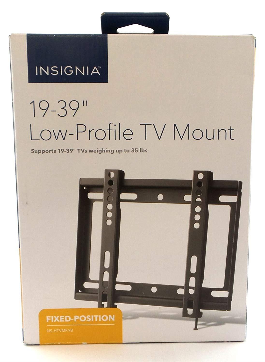 Insignia Wall Mount For Most 19"-39" TVs Low-Profile NS-HTVMFAB Fixed