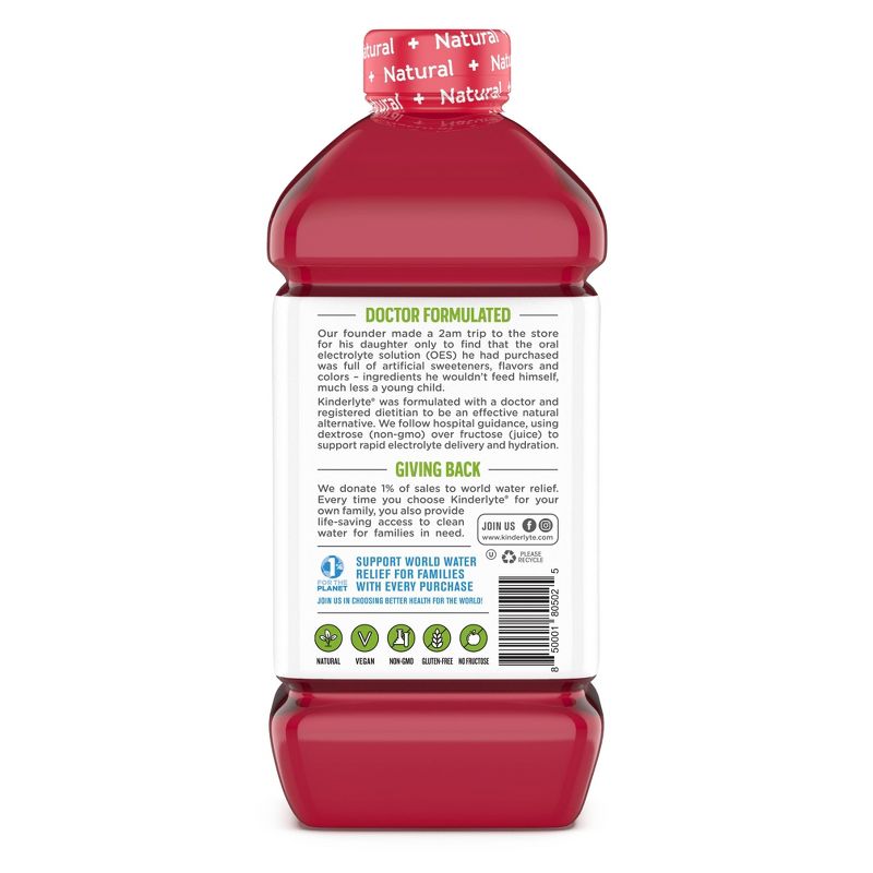Kinderlyte Natural Oral Electrolyte Fruit Punch Solution - 33.8 fl oz