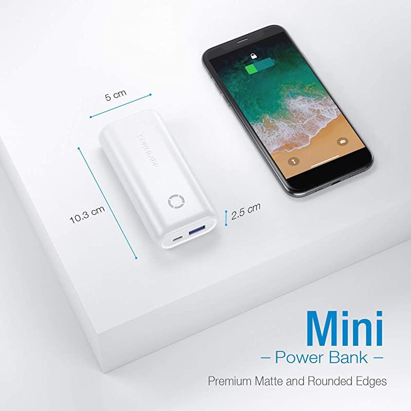 EnergyCell 10000, Ultra-Compact High-Speed Charging Portable Charger, Smallest and Lightest 10000mAh Power Bank Compatible for iPhone 11 XS X 8 Plus Samsung S10 Google LG iPad and More(white)