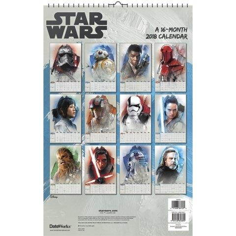 2018 STAR WARS EPISODE VIII LONG POSTER Wall Calendar size 11" X 17"