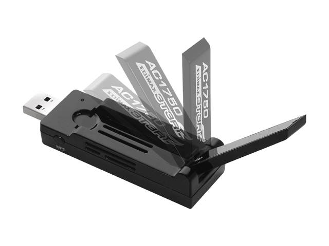EDIMAX EW-7833UAC AC1750 Dual-Band Wi-Fi USB 3.0 Adapter with 180-degree Adjustable Antenna